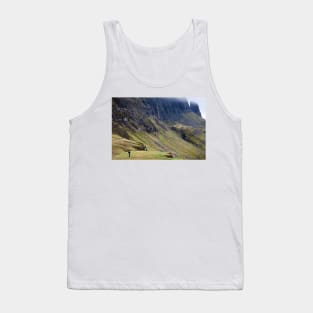 Sightseers at the Trotternish Ridge, Isle of Skye, Scotland Tank Top